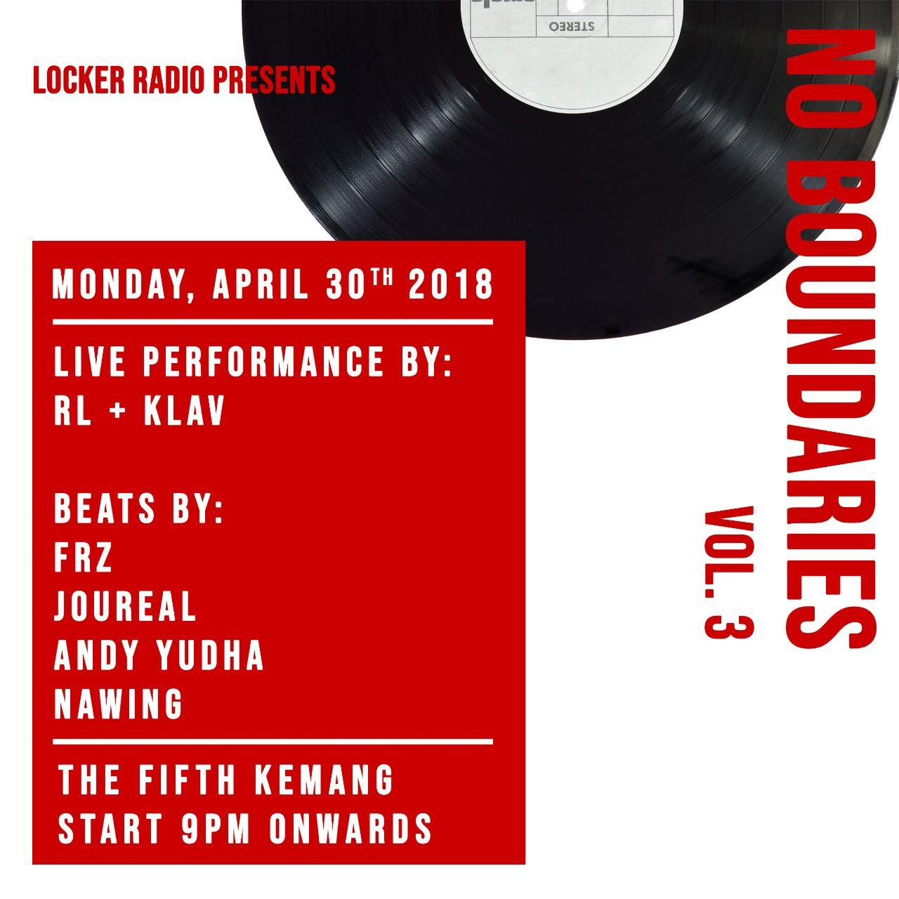 No Boundaries 03 • 30 April • The Fifth Kemang