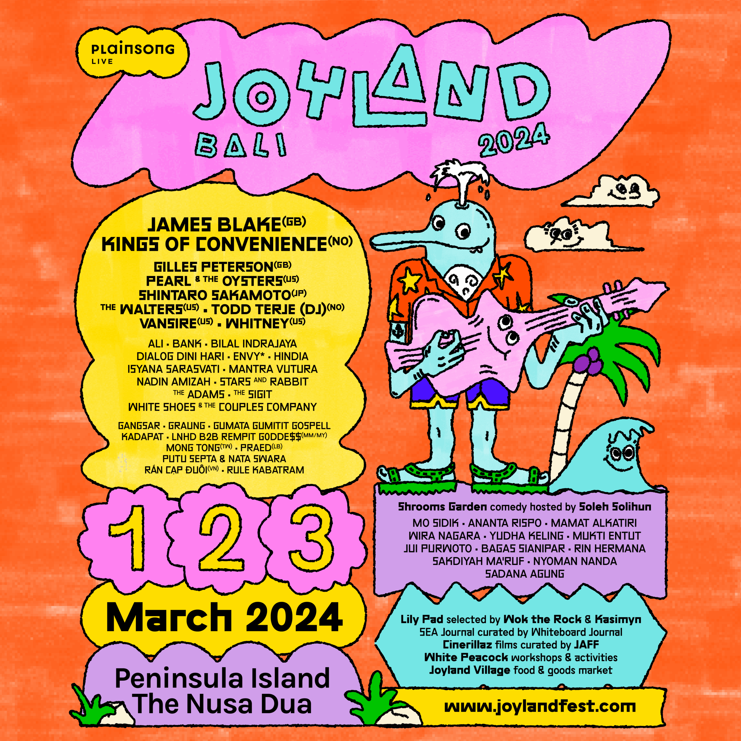 Joyland Festival 2024 Menampilkan James Blake, Kings of Convenience dan Sederet Musisi Bali, Indonesia & Asia